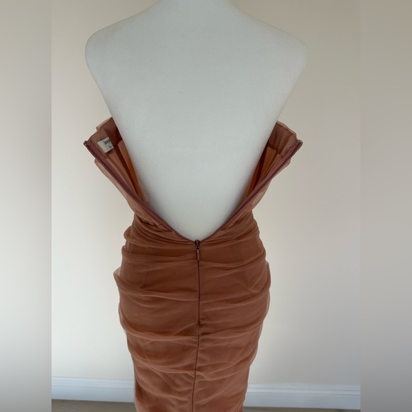 House of CB Leila Blush Mesh Corset Mini Dress| Size XS| No Tags, Not Worn - Picture 11 of 13